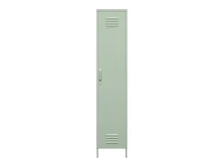 New Dorel Home Mission District : Armário metálico branco de 1 porta com cacifo de 1 porta Verde