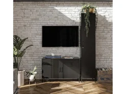 Clearance Dorel Home Mission District | Armário Cacifo com 1 Porta em Metal Preto