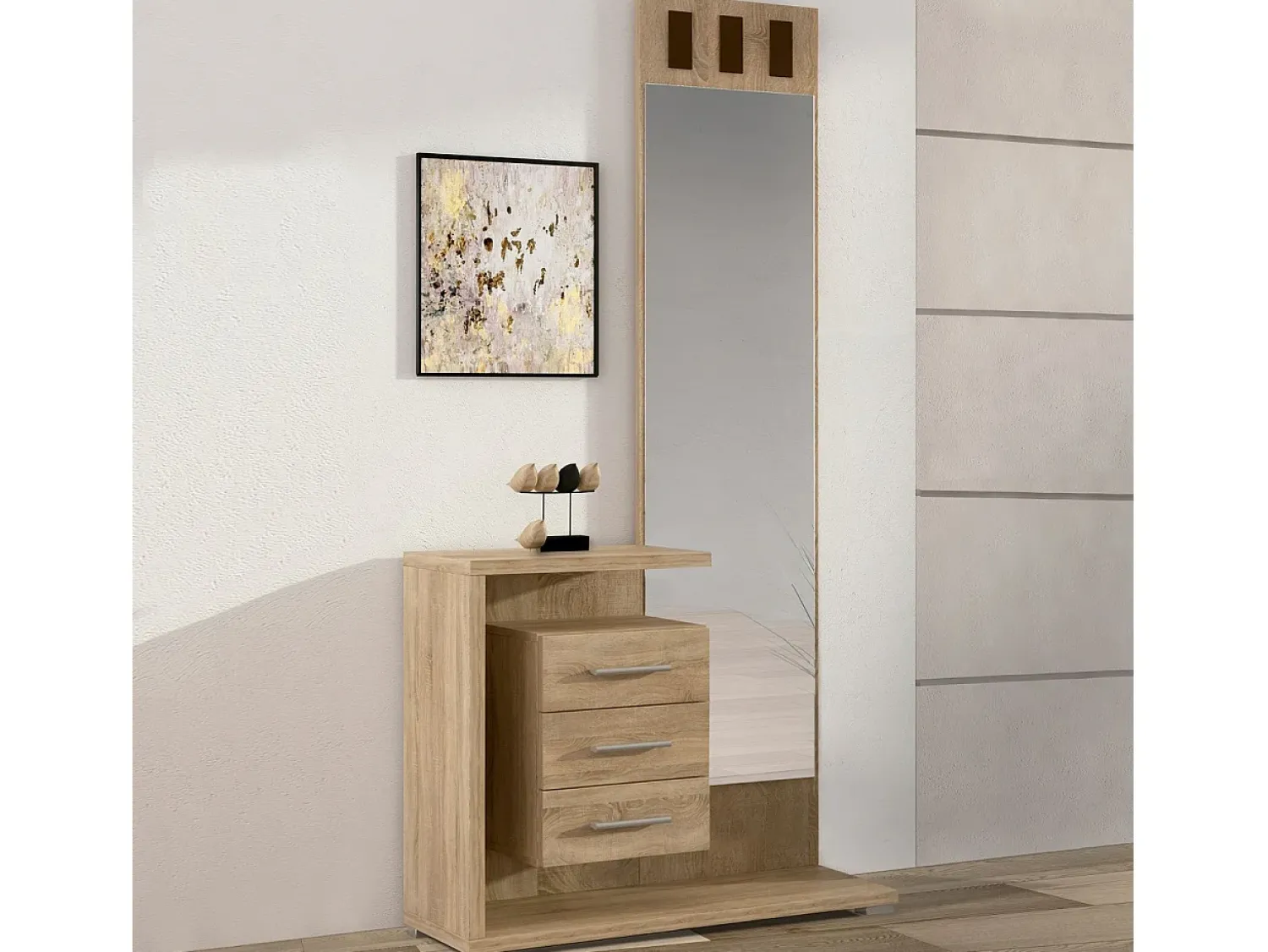 New duehome Mobiliário de corredor Prisma Castanho