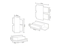 Consola*duehome Mobiliário de corredor Tekkan Branco