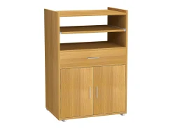 Móvel De Arrumação|VCM Mobiliário de cozinha servindo carrinho Kiola Livro A. 92 x L. 59 x P. 40 cm Castanho