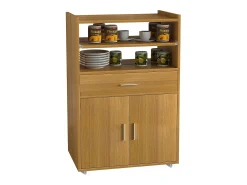 Móvel De Arrumação|VCM Mobiliário de cozinha servindo carrinho Kiola Livro A. 92 x L. 59 x P. 40 cm Castanho