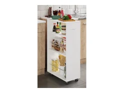 Móvel De Arrumação|VCM Mobiliário de cozinha servindo carrinho Tusal Branco A. 85 x L. 25 x P. 50 cm Multicor