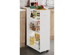 Móvel De Arrumação|VCM Mobiliário de cozinha servindo carrinho Tusal Branco A. 85 x L. 25 x P. 50 cm Multicor