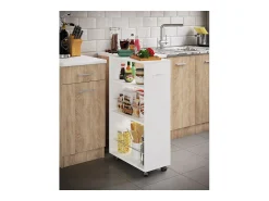 Móvel De Arrumação|VCM Mobiliário de cozinha servindo carrinho Tusal Branco A. 85 x L. 25 x P. 50 cm Multicor