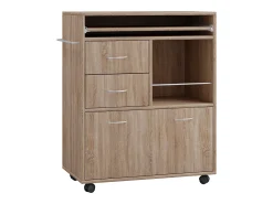 Móvel De Arrumação|VCM Mobiliário de cozinha servindo carrinho Kicha Sonoma Oak A. 86 x L. 70 x P. 40 cm Multicor