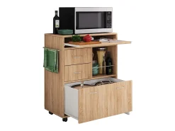 Móvel De Arrumação|VCM Mobiliário de cozinha servindo carrinho Kicha Sonoma Oak A. 86 x L. 70 x P. 40 cm Multicor