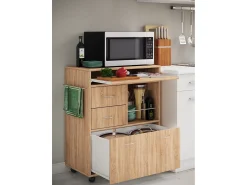 Móvel De Arrumação|VCM Mobiliário de cozinha servindo carrinho Kicha Sonoma Oak A. 86 x L. 70 x P. 40 cm Multicor