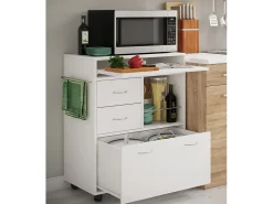 Móvel De Arrumação*VCM Mobiliário de cozinha servindo carrinho Kicha Branco A. 86 x L. 70 x P. 40 cm Multicor