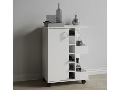 Móvel De Arrumação*VCM Mobiliário de cozinha servindo carrinho Esilo Branco A. 85 x L. 63 x P. 40 cm Multicor