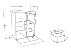 Móvel De Arrumação*VCM Mobiliário de cozinha servindo carrinho Esilo Branco A. 85 x L. 68 x P. 38 cm Multicor