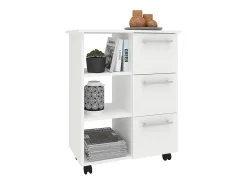Móvel De Arrumação*VCM Mobiliário de cozinha servindo carrinho Esilo Branco A. 85 x L. 68 x P. 38 cm Multicor