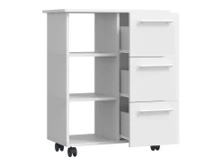Móvel De Arrumação*VCM Mobiliário de cozinha servindo carrinho Esilo Branco A. 85 x L. 68 x P. 38 cm Multicor
