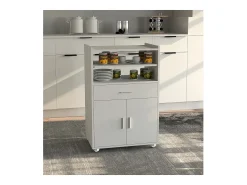 Móvel De Arrumação|VCM Mobiliário de cozinha servindo carrinho Kiola A. 92 x L. 59 x P. 40 cm Branco
