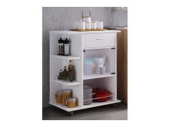 Móvel De Arrumação|VCM Mobiliário de cozinha servindo carrinho Pocis Branco A. 80 x L. 65 x P. 39 cm Multicor