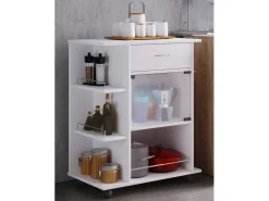 Móvel De Arrumação|VCM Mobiliário de cozinha servindo carrinho Pocis Branco A. 80 x L. 65 x P. 39 cm Multicor