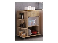 VCM Mobiliário de cozinha servindo carrinho Pocis Sonoma Oak A. 80 x L. 65 x P. 39 cm^ Móvel De Arrumação