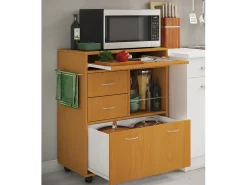 Best VCM Mobiliário de cozinha servindo carrinho Kicha Livro A. 86 x L. 70 x P. 40 cm Multicor
