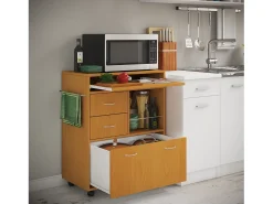 Best VCM Mobiliário de cozinha servindo carrinho Kicha Livro A. 86 x L. 70 x P. 40 cm Multicor