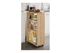 Móvel De Arrumação*VCM Mobiliário de cozinha servindo carrinho Tusal Sonoma Oak A. 85 x L. 25 x P. 50 cm Multicor