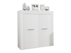 Móvel De Tv|VCM Mobiliário de TV | 4 pcs. Parede viva com espaço de armazenamento suficiente | Armário de TV | Parede montada – Usilo XL (Branco) Multicor