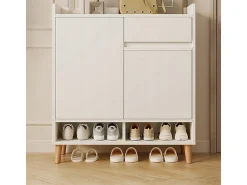 Móvel De Arrumação|Sapateira| Moderna cômoda branca com muito espaço para sapatos 60 cm com gaveta Branco
