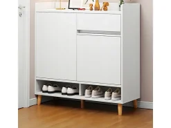 Móvel De Arrumação|Sapateira| Moderna cômoda branca com muito espaço para sapatos 60 cm com gaveta Branco