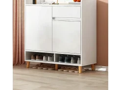 Móvel De Arrumação|Sapateira| Moderna cômoda branca com muito espaço para sapatos 60 cm com gaveta Branco