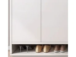 Móvel De Arrumação|Sapateira* MODERNA CÔMODA BRANCA COM GRANDE CAPACIDADE PARA SAPATOS ESTANTE DE 2 PORTAS ESTREITA Branco