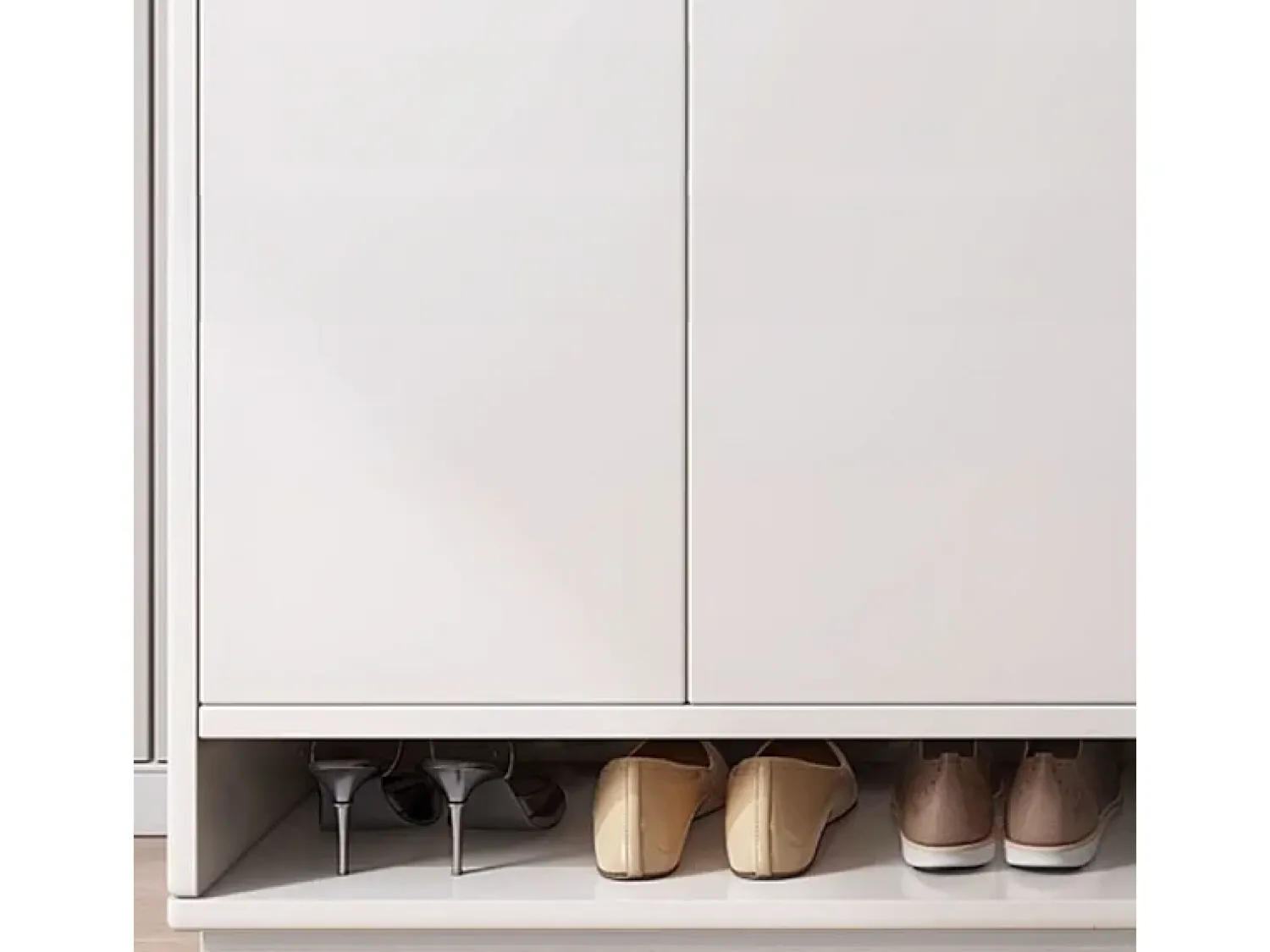 Móvel De Arrumação|Sapateira* MODERNA CÔMODA BRANCA COM GRANDE CAPACIDADE PARA SAPATOS ESTANTE DE 2 PORTAS ESTREITA Branco