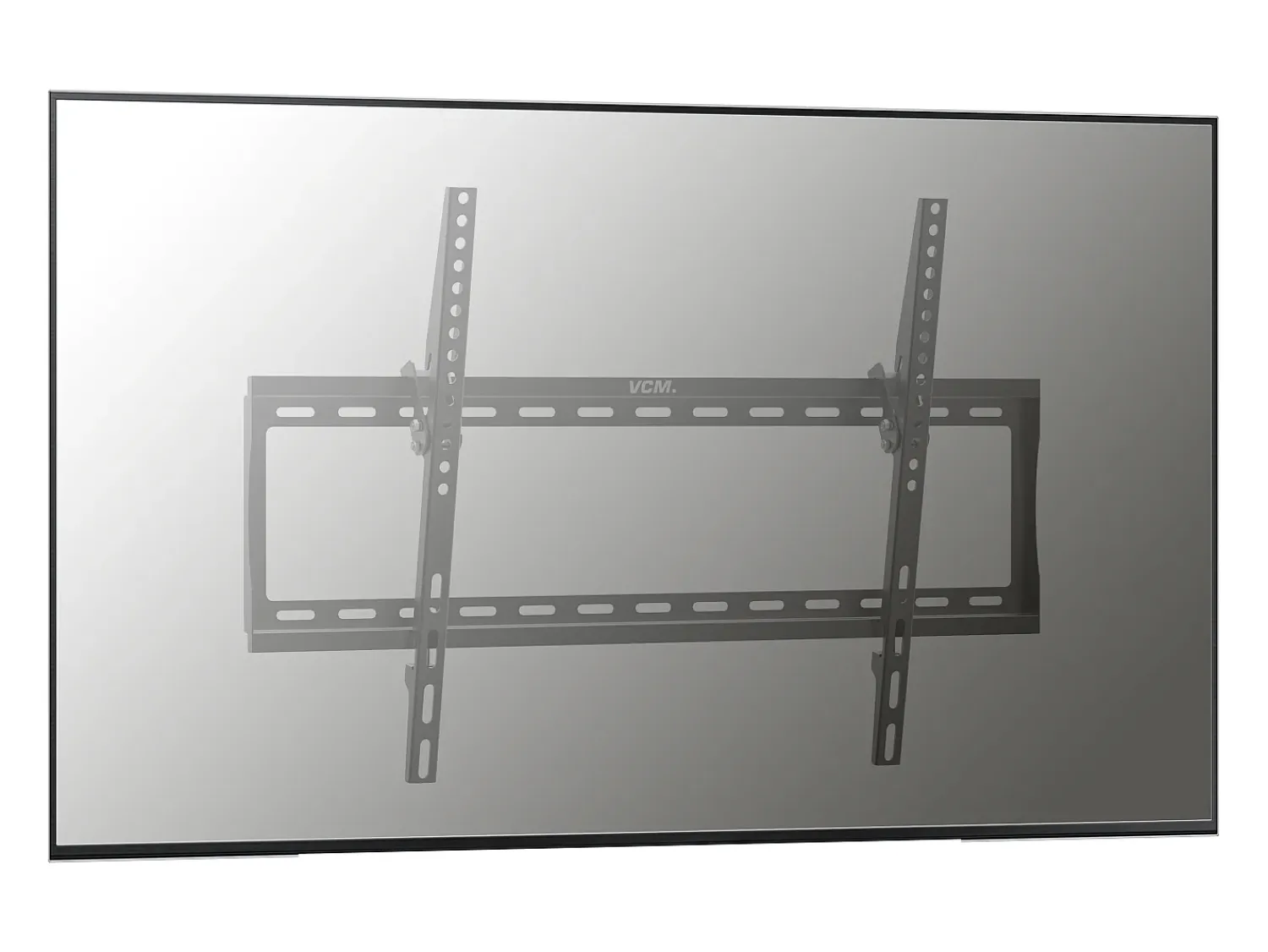 Móvel De Tv|VCM Montagem na parede de TV B-FN preto A. 42 x L. 65 x P. 3 cm Multicor