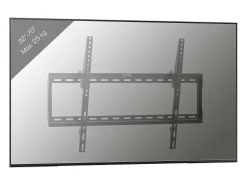 Móvel De Tv|VCM Montagem na parede de TV B-FN preto A. 42 x L. 65 x P. 3 cm Multicor