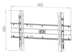 Outlet VCM Montagem na parede de TV WF110 Preto A. 35 x L. 40 x P. 4 cm Multicor