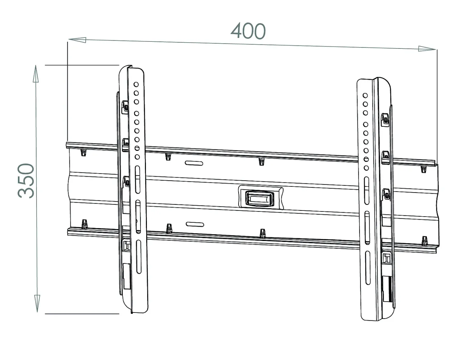 Outlet VCM Montagem na parede de TV WF110 Preto A. 35 x L. 40 x P. 4 cm Multicor
