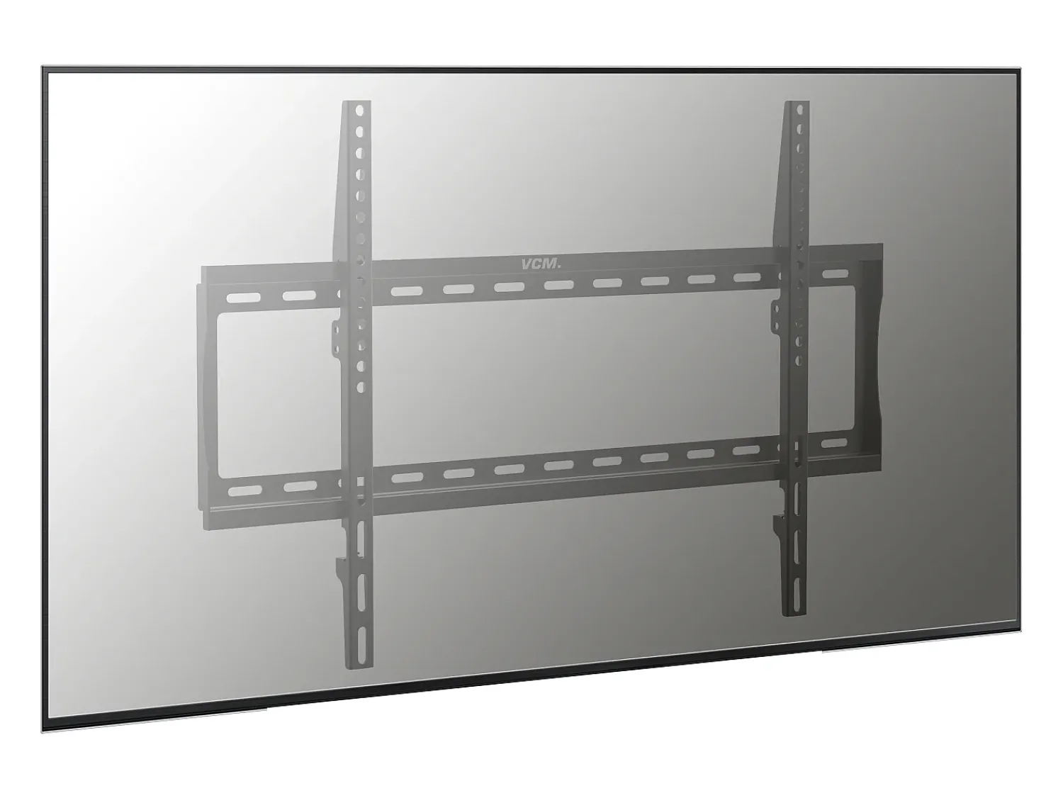 Móvel De Tv*VCM Montagem na parede de TV B-FX600 A. 42 x L. 65 x P. 3 cm Preto