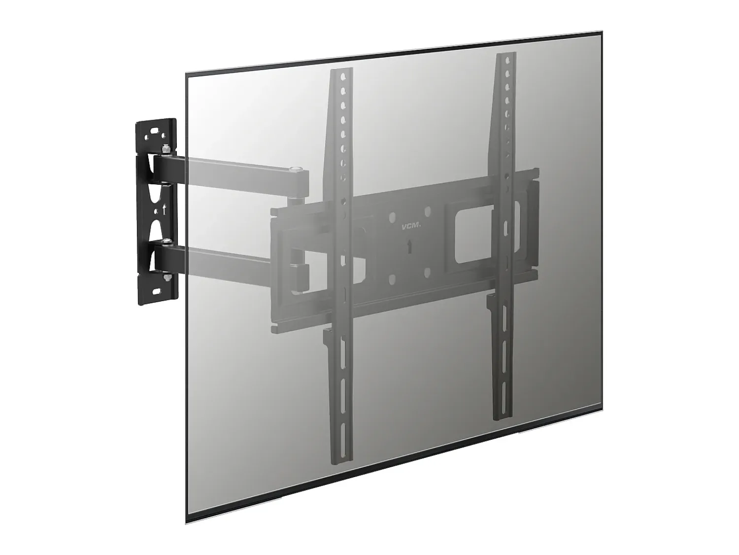 Móvel De Tv*VCM Montagem na parede de TV B-SN400 A. 42 x L. 44 x P. 8 cm Preto