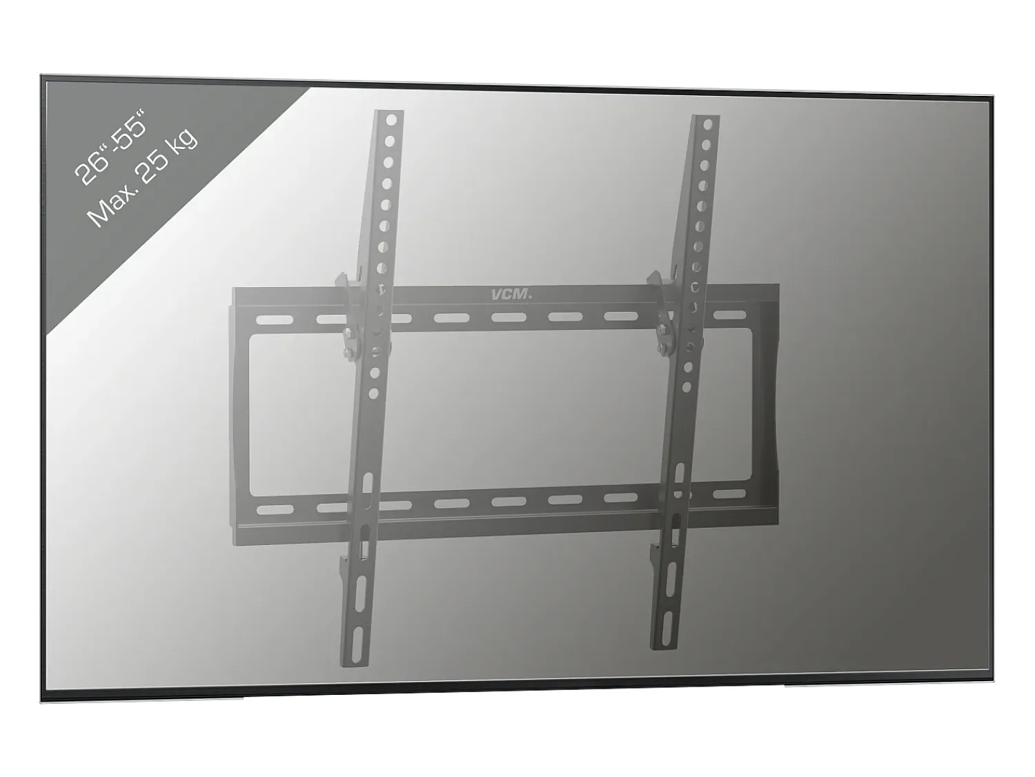 Móvel De Tv*VCM Montagem na parede de TV B-FN Preto A. 42 x L. 45 x P. 3 cm Multicor