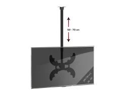 Móvel De Tv*VCM Montagem no teto de TV B-DX Preto A. 52 x L. 40 x P. 15 cm Multicor