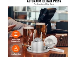 Acessório Vinho E Bar* Máquina de Chopp SucceBuy 61 mm, Pressa de Chopp em Alumínio Redondo para Whisky, Prata Prateado