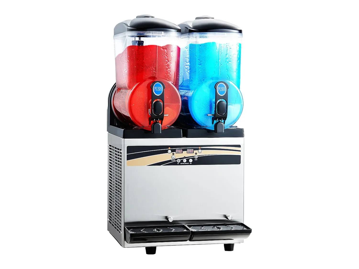 Máquina de Granito SucceBuy, 2 Reservatórios de 15 L, Aço Inoxidável, Distribuidor de Bebidas Geladas, para Casa, Restaurantes, Cafés, Bares^ Acessório Vinho E Bar
