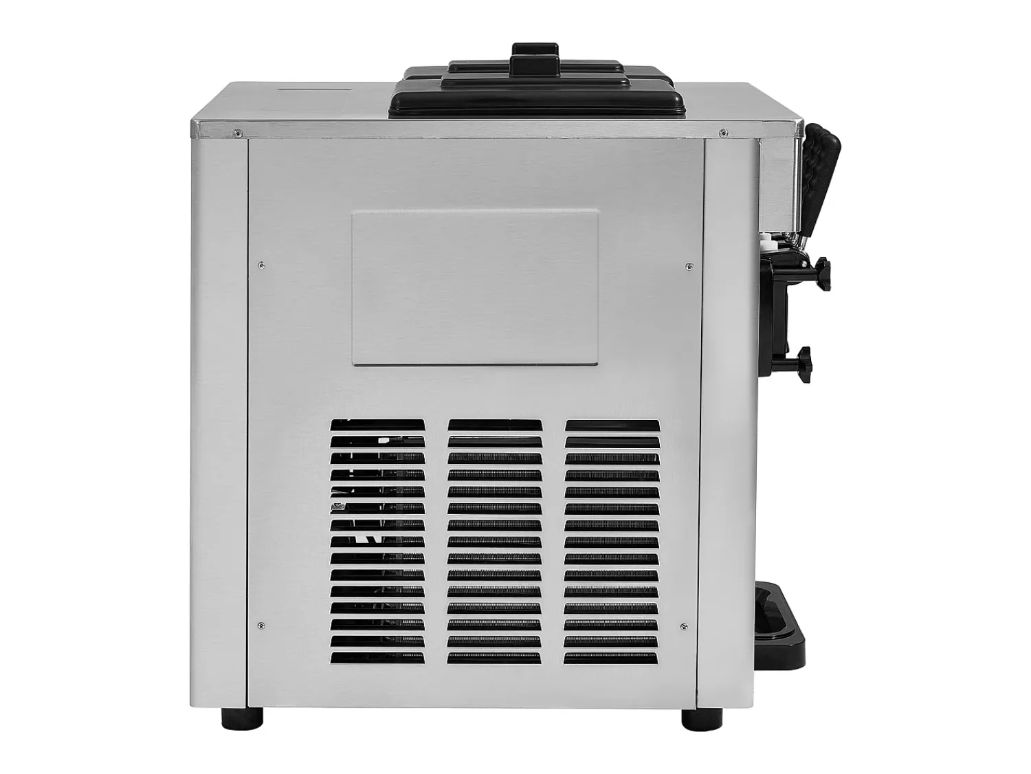 Acessório Vinho E Bar| Máquina de Sorvete SucceBuy, Aparelho de Gelo Italiano 3 Sabores 18-28 L/h, para Qualquer Aventura de Campismo Prateado