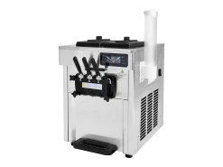 Acessório Vinho E Bar| Máquina de Sorvete SucceBuy, Aparelho de Gelo Italiano 3 Sabores 18-28 L/h, para Qualquer Aventura de Campismo Prateado