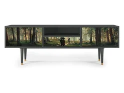 Mueble de TV - 170х59х41 cm - T6 - Rain in the Oak Forest, Antracite^ Móvel De Tv