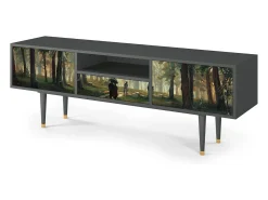 Mueble de TV - 170х59х41 cm - T6 - Rain in the Oak Forest, Antracite^ Móvel De Tv