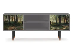Móvel De Tv* Mueble de TV - 170х69х48 cm - T2 - Rain in the Oak Forest, Cinza Cinzento