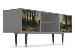 Móvel De Tv* Mueble de TV - 170х69х48 cm - T2 - Rain in the Oak Forest, Cinza Cinzento