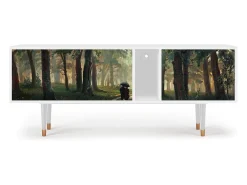 Móvel De Tv* Mueble de TV - 170х69х48 cm - T1 - Rain in the Oak Forest, Branco Bege