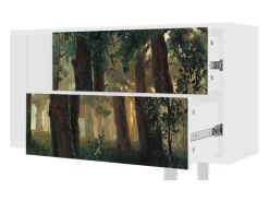 Móvel De Tv* Mueble de TV - 170х69х48 cm - T1 - Rain in the Oak Forest, Branco Bege