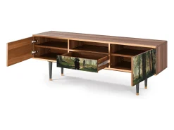 Mueble de TV - 170х59х41 cm - T6 - Rain in the Oak Forest, Nogueira^ Móvel De Tv