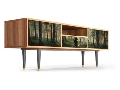 Mueble de TV - 170х59х41 cm - T6 - Rain in the Oak Forest, Nogueira^ Móvel De Tv